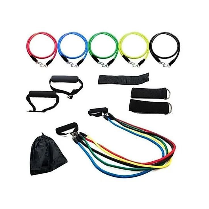Kit Elastico Extensor Treino Academia Exercícios Em Casa Elástico Extensor Fit Power Resistance Bands Ginastica