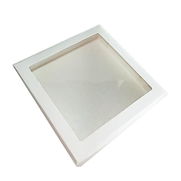 Caixa para Presente e Doces 21x21x4 Visor PET Embalagem Confeitaria
