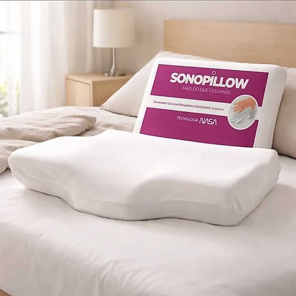 Travesseiro ErgoBasic - Sonopillow - Cervical ®, Sonofix Derila i wanna pillow to sleep inteligente anti ronco e apneia