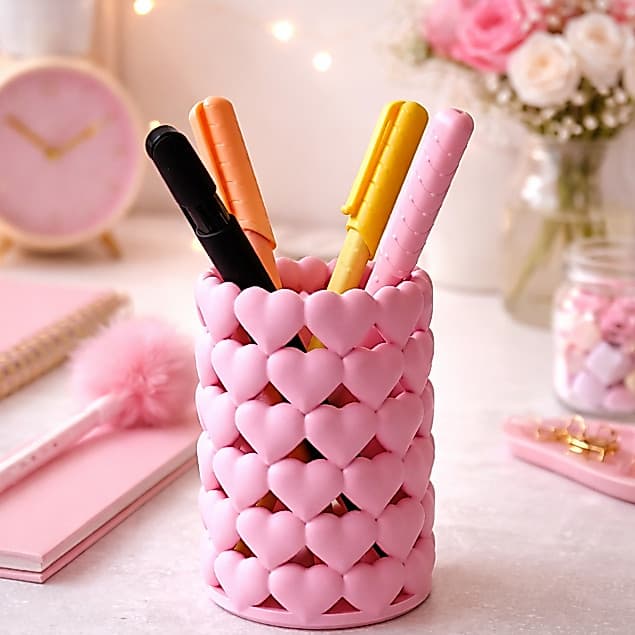 Porta Canetas Organizador de Mesa Decorativo Porta Lápis e Pincéis Multiuso Ideal para Escritório, Estudo e Home Office