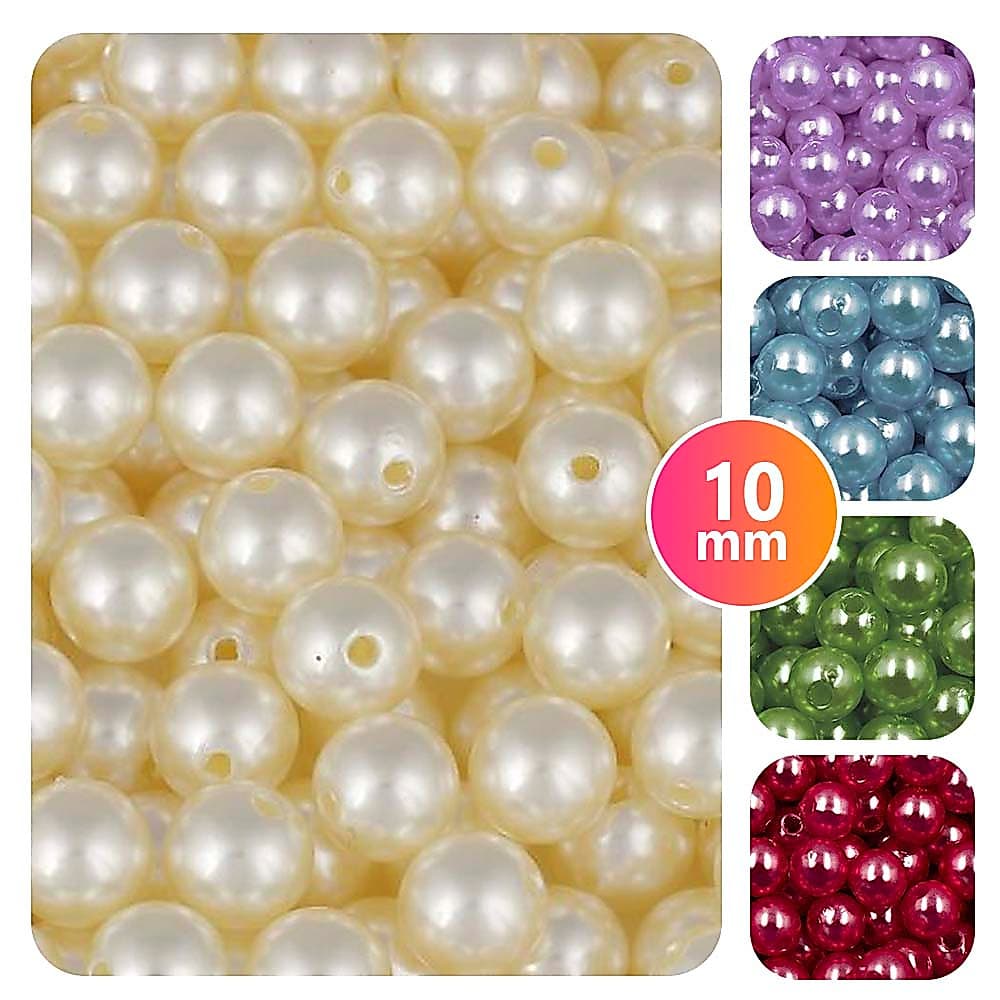 Miçanga / Perola Inteira 10mm com furo (20g/40un)