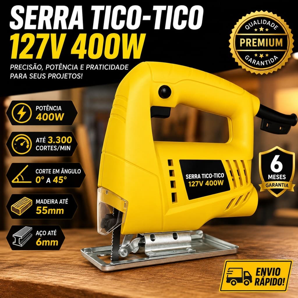 Serra Tico Tico Potente 127V 400W Alta Performance Cortes Precisos Versatilidade