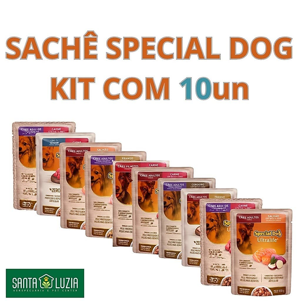 SACHE SPECIAL DOG KIT COM 10 UNIDADES