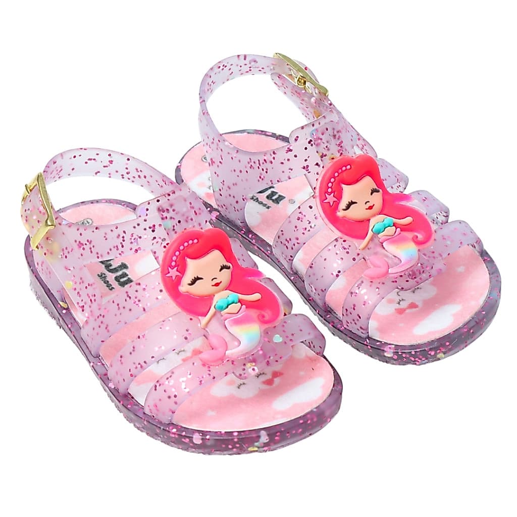 Papete sereia sandália infantil menina desenhos bebê antiderrapante juju shoes