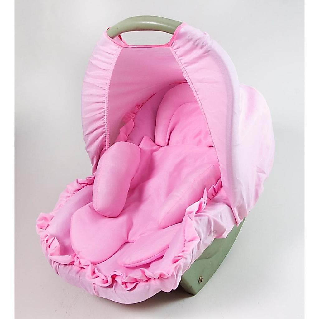 Capa De Bebê Conforto C/ Capuz + Redutor Corpo Almofada Cores