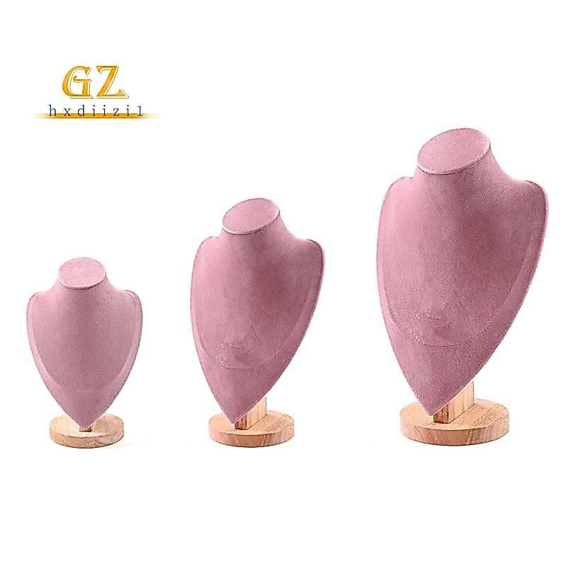Organizador De Joias Expositor Pingente Brincos Colar Manequim Para Loja Vitrine Decoração Base De Madeira Suporte De Co