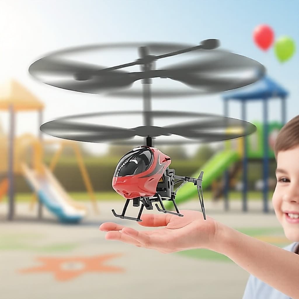 Aeronave de Controle Remoto Helicóptero com Canais Duplos para Crianças