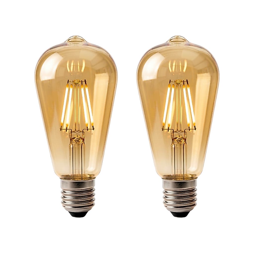 Kit 2 Lâmpadas Filamento Led Retrô Vintage 4w Quente St64 ASUS