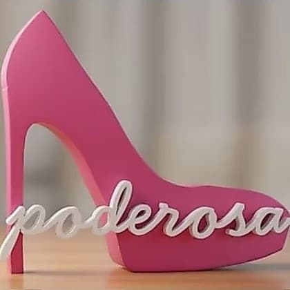Letreiro de Sapato Alto “Poderosa” – Decoração Feminina e Empoderada(O MAIS VENDIDO)