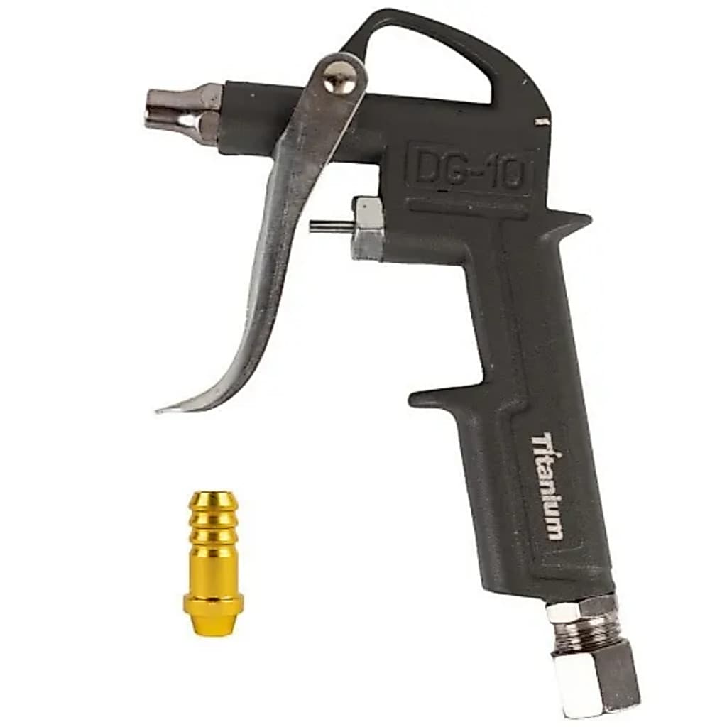 Pistola Pulverizadora de Ar para Compressor com Engate Rápido Limpeza Pintura Titanium