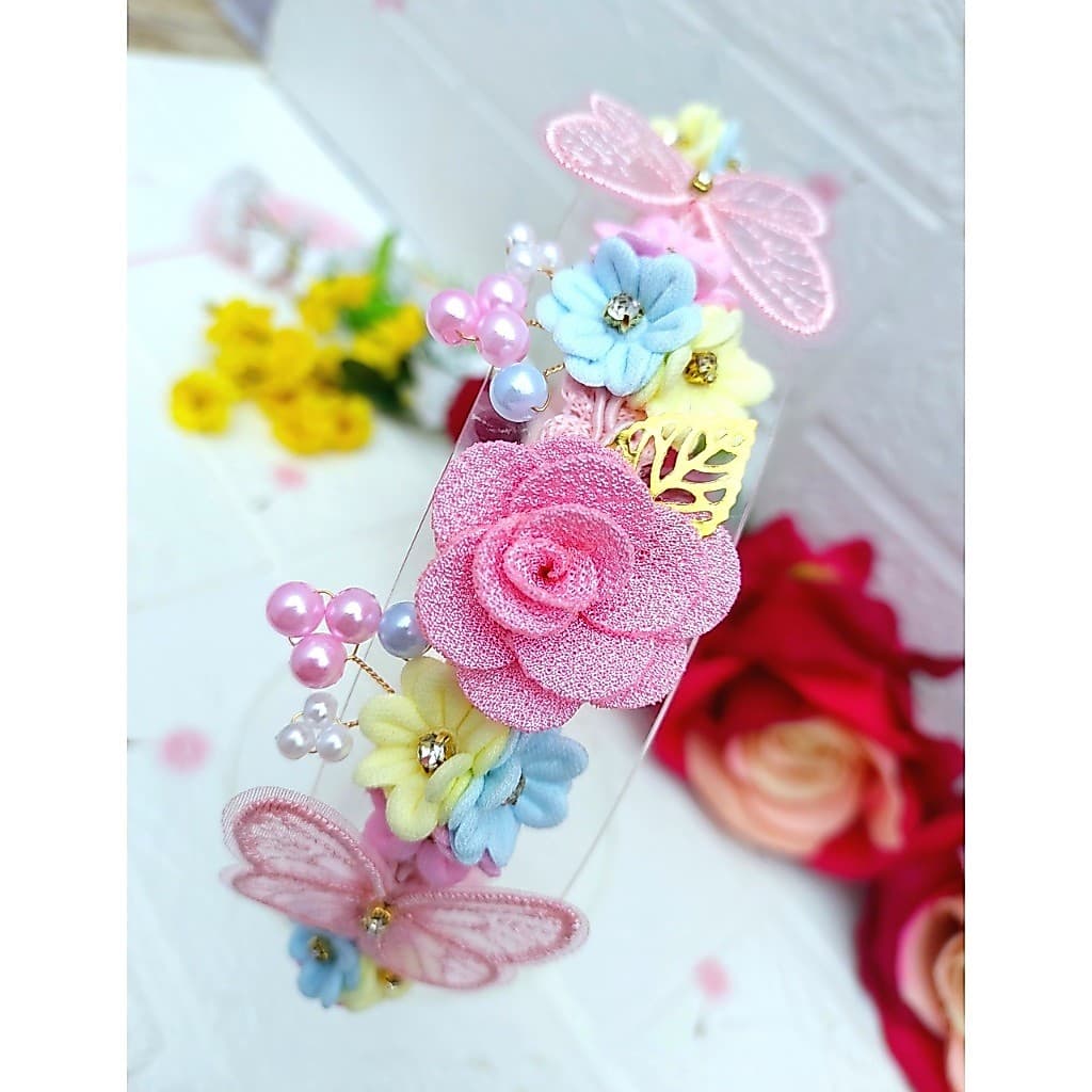 Faixinha Jardim Encantado Candy com regulagem, tiara para bebês.