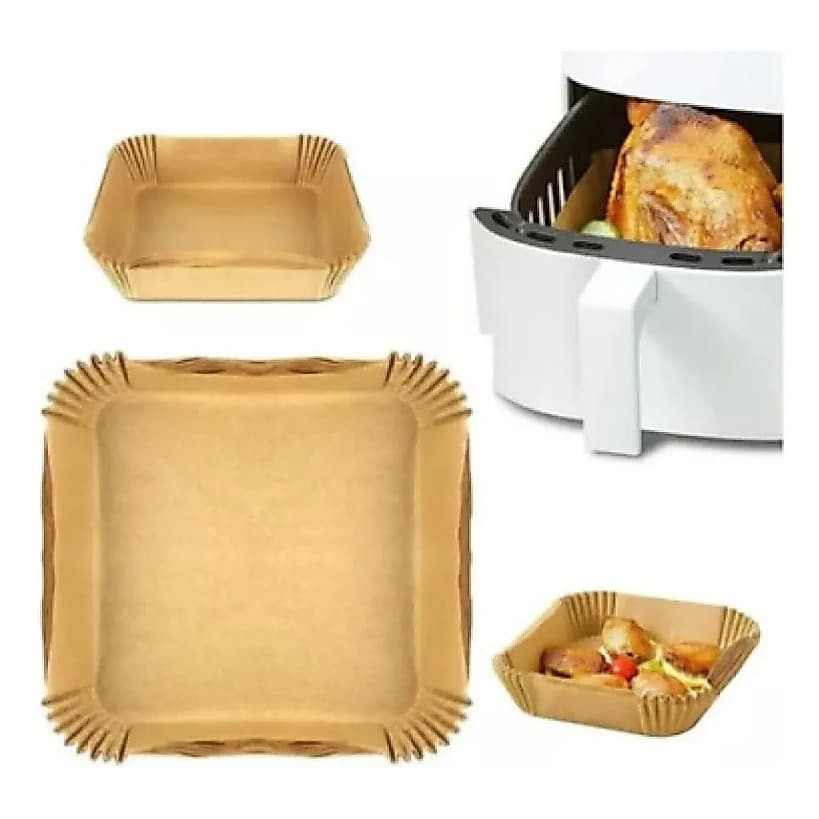 Forma de Papel Descartável para Air Fryer 50 Unidades