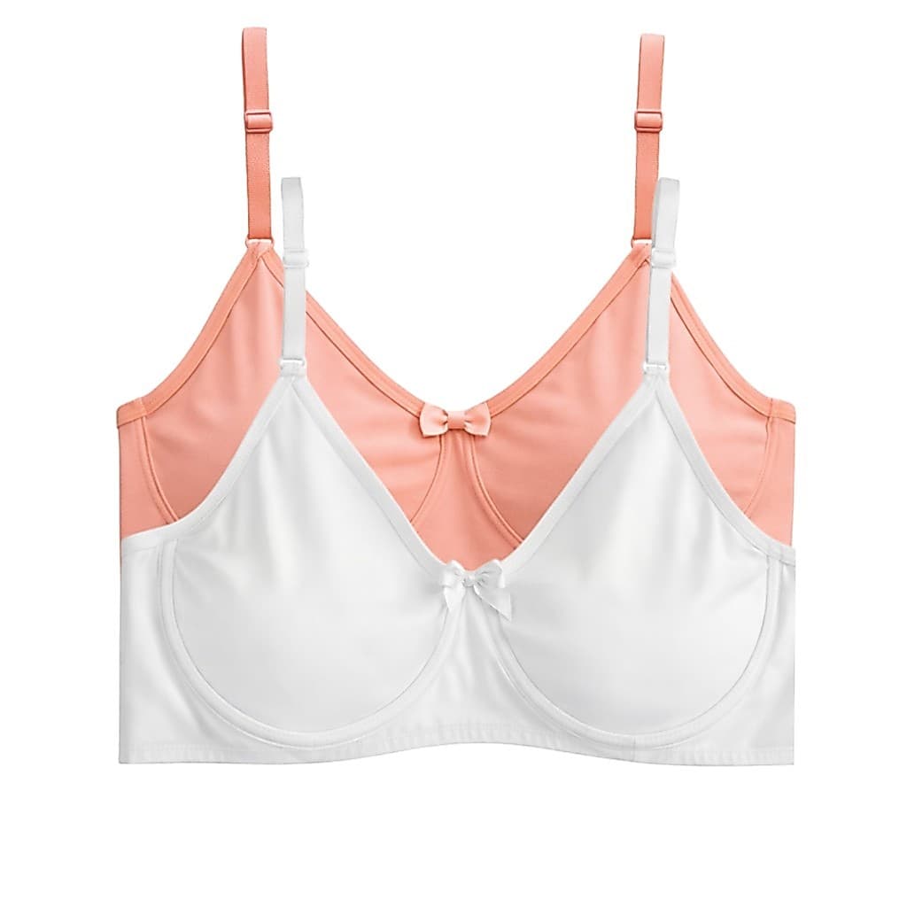Kit com 2 Sutiãs sem bojo com aro em poliamida - Conforto e Estilo
