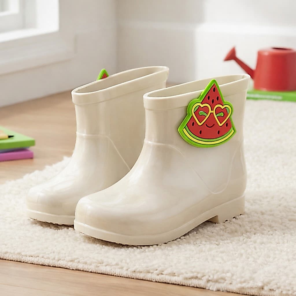 Galocha Botas Infantil Meninas Femininas Frutas Coloridas Crianças Confortável Impermeável