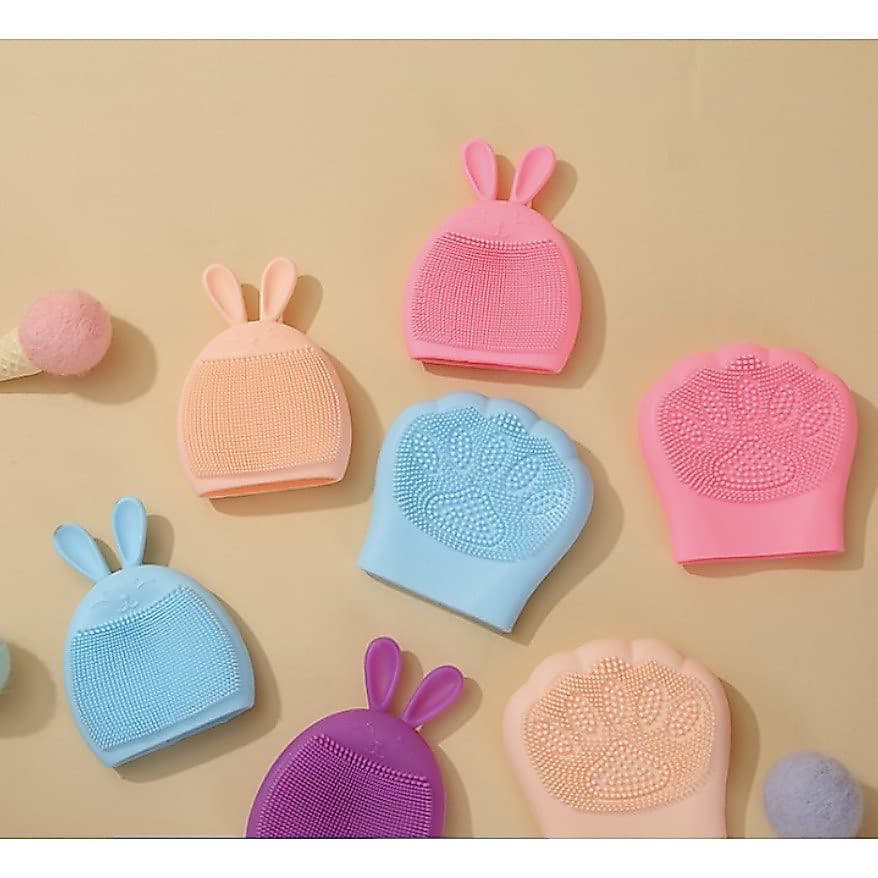 Esponja Limpeza Facial Manual Silicone Patinha Cores(FT)