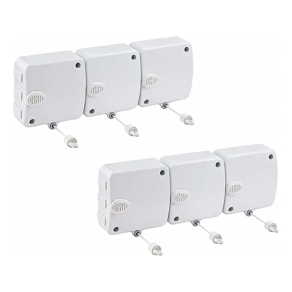 Kit 2 Varais de Parede Retrátil 6m Corda Automático Stendmax