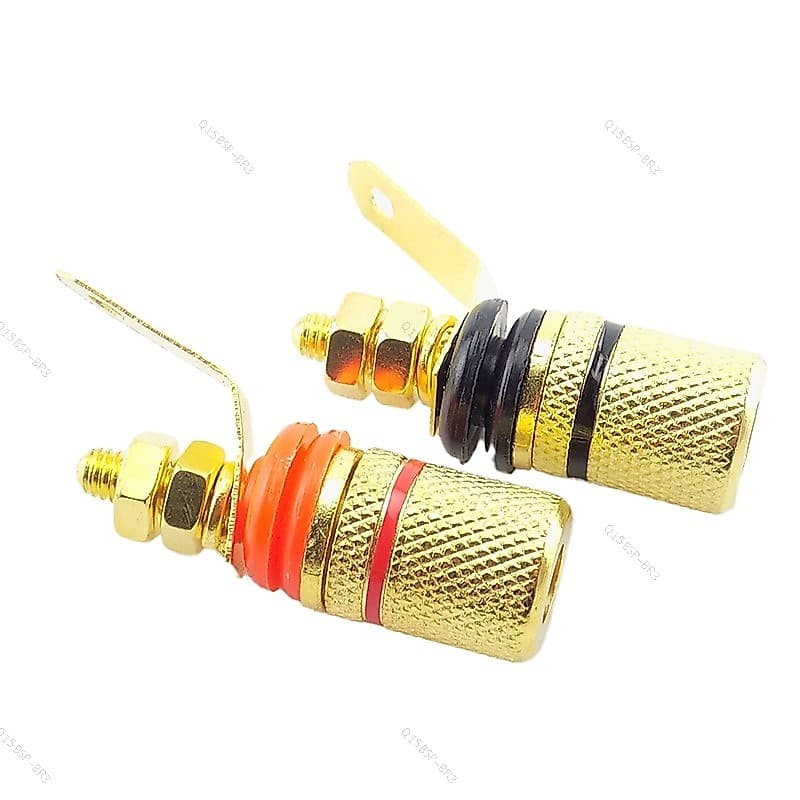 Plugues Banana Banhados A Ouro , Terminais De Som De Isolamento Alto-Falante Anti-Impacto , Soquete 5 Pares (5 Preto + 5