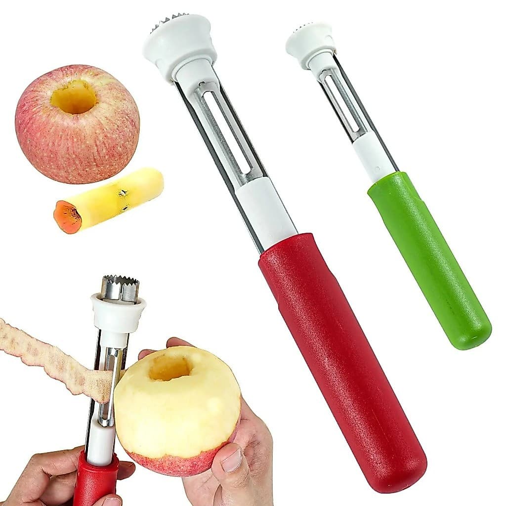 Removedor de caroço e descascador de maçãs 2 em 1, ferramenta para remoção de caroço de maçã, removedor de caroço de fru