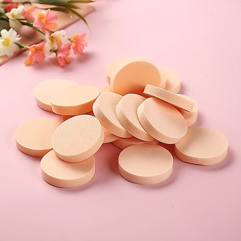 10pcs Soft Facial Foundation Powder Puff-Esponjas De Maquiagem Para Uso Úmido E Seco Beleza Impecável-Ferramentas Acessó
