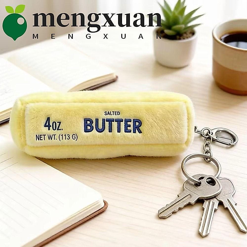 MENGXUAN1 Chaveiros De Pelúcia Em Bastão De Manteiga , Chaveiro Mole De Material Com Textura
