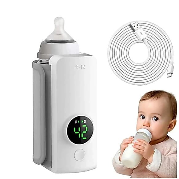 Aquecedor De Mamadeiras Portátil, Sem Fio Para Viagens e Misturador