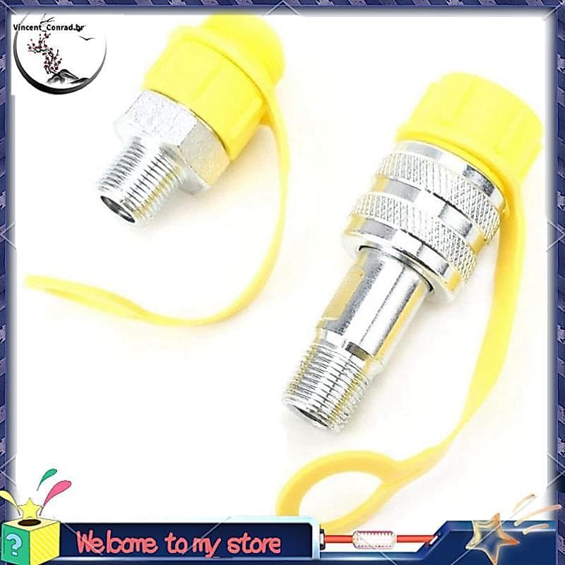 1 Conjunto De Acessórios Hidráulicos Conector Rápido Zg3/8 Tubo De Alta Pressão Macho Fêmea