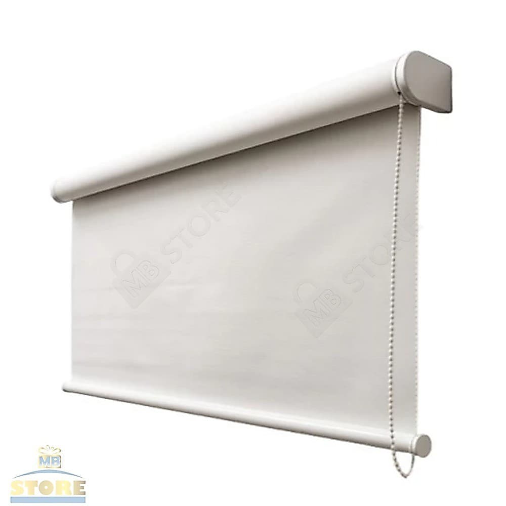 Cortina Persiana Rolô Tela Solar 3% Atlas 1,20 x 1,60m Off White