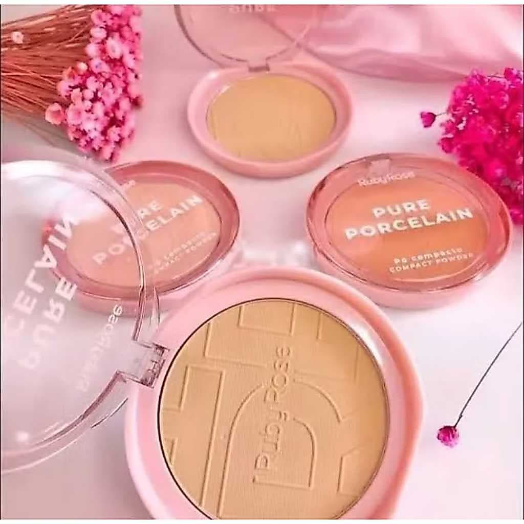 Pó compacto Pure Porcelain Powder Ruby Rose