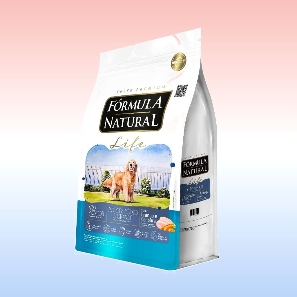 Ração Seca Fórmula Natural Life Cães Sênior Médio Grande 15 KG Adimax