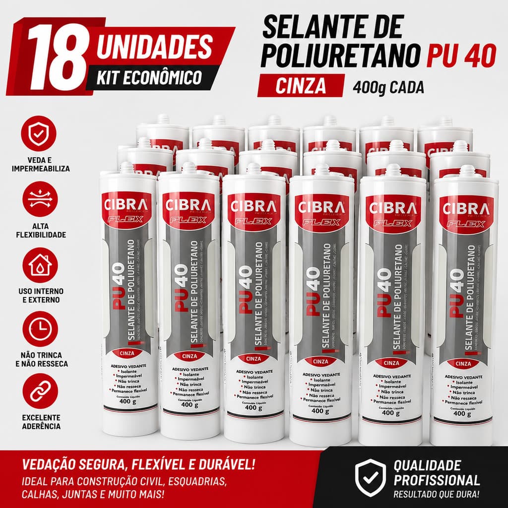 P.U.40 SELANTE Calha, Ferro, Tijolo, Cuba