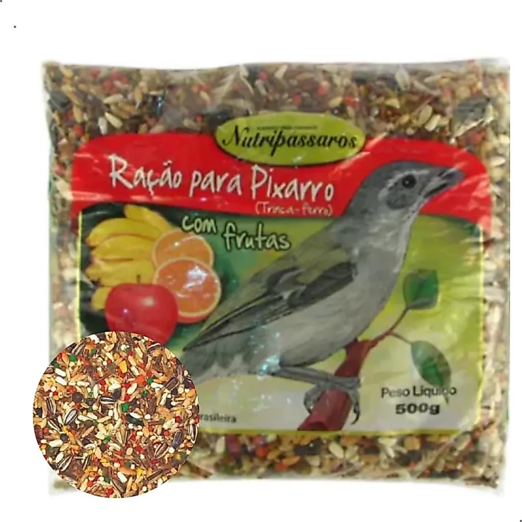 Ração para Pixarro Com Frutas - Nutripássaros 500gr
