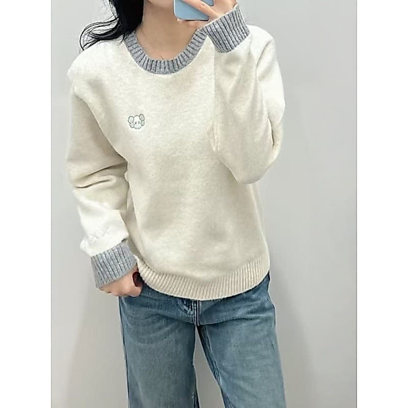 Japonês único roupas infantis/meninos/meninas Soufflé macio em torno do pescoço camisola manga longa pulôver camisola ou