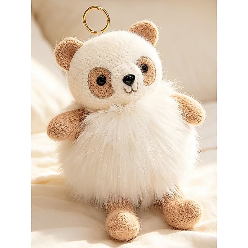 Pompom Animal de pelúcia bonito Panda brinquedo de pelúcia chaveiro pingente saco pingente bola de pelúcia boneca macaco