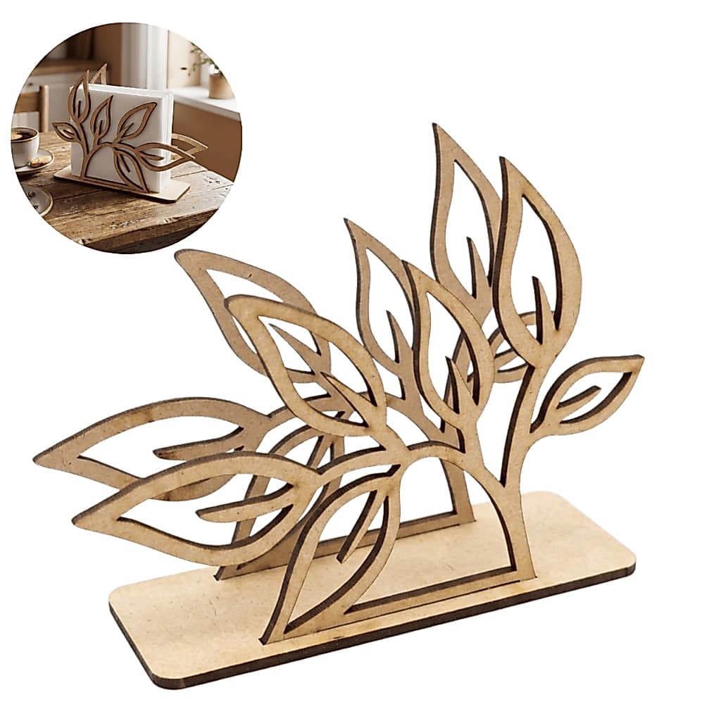 Kit Porta Guardanapo Em MDF Decoração Organizador Mesa Posta Restaurante Eventos