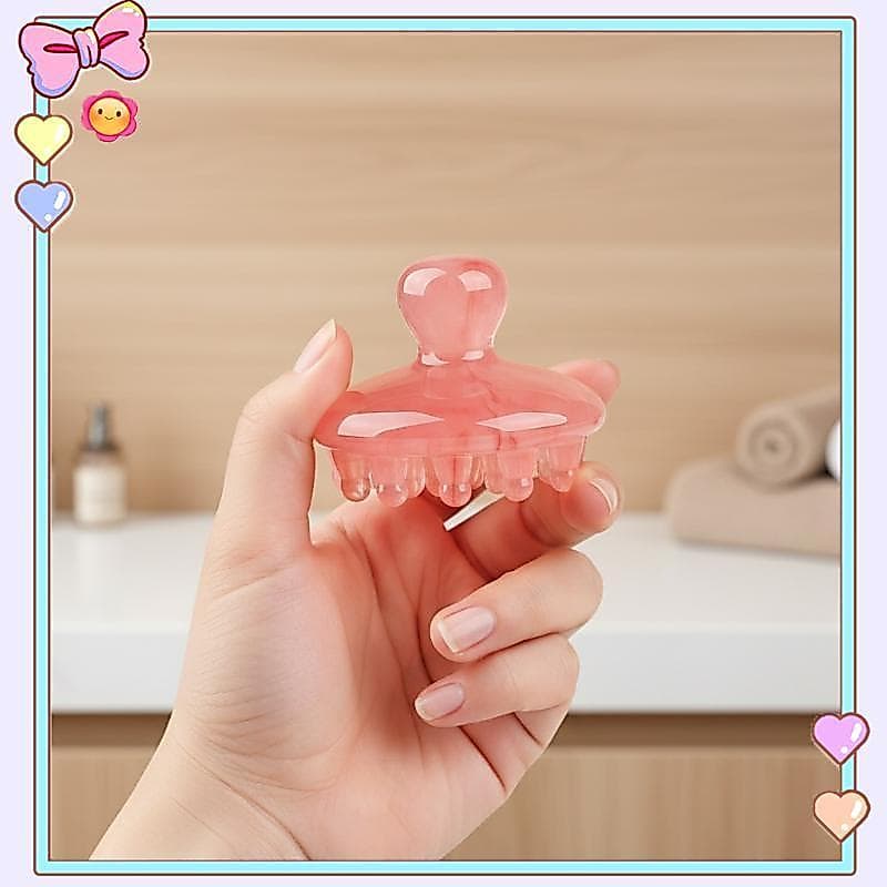 [beautifulhome] Escova De Massagem Meridiana Corporal Para Salão De Beleza Doméstico Rosa Marrom Silicone Ferramenta De