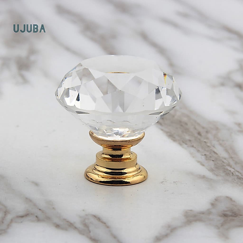 Ujb 20/25/30/40mm Puxadores De Armário Em Forma De Diamante , Resistente Ao Desgaste , Aplicações Amplas , Elegantes , R