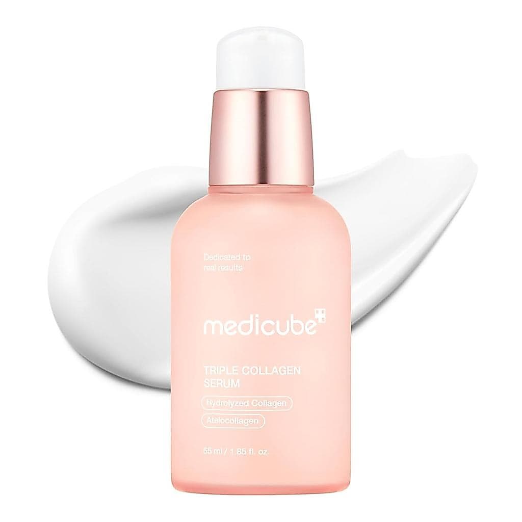 Sérum Triplo Colágeno Medicube 1.85 fl.oz - Nutre a pele sem brilho com Complexo Triplo Colágeno - Um sérum leve com Nia