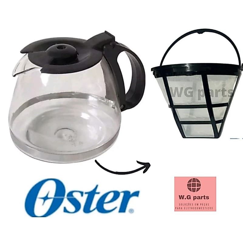 Jarra e Filtro permanente para cafeteira OSTER  OCAF 500 30xicaras Programável
