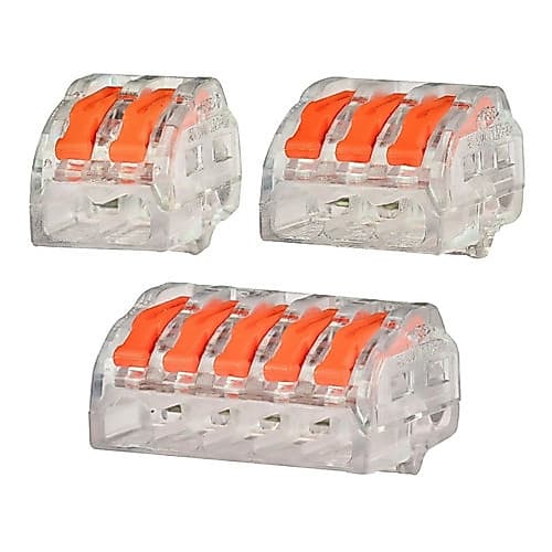 80x  Conector Tipo Wago 222 Borne Emenda Fios 2, 3 E 5 Vias
