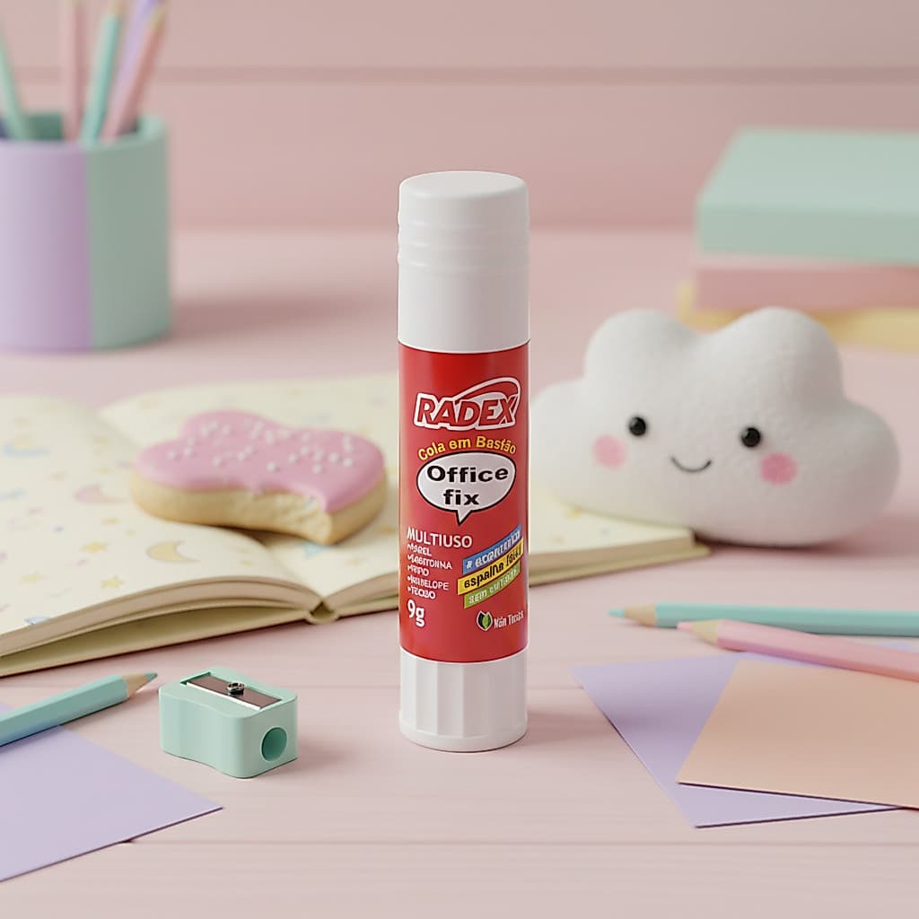Cola Branca Escolar Transparente Multiuso Slime Bastão Colorida - Escolha Seu Kit