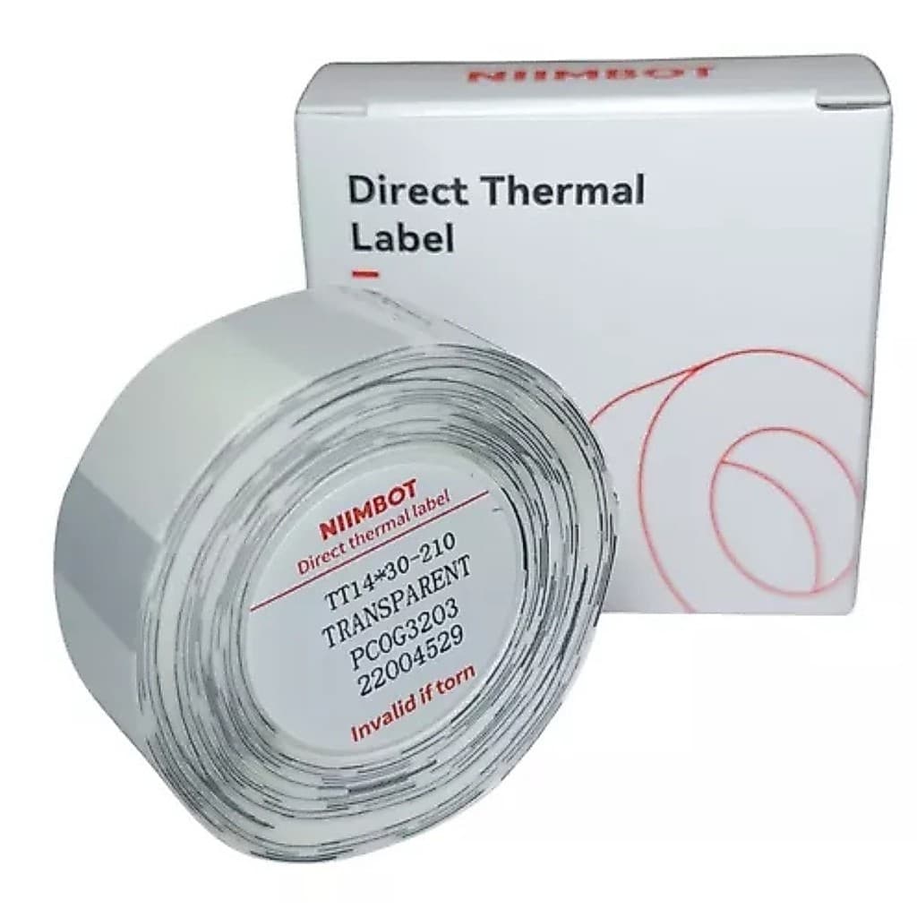 1 Rolo Etiqueta Transparente 14x30mm Niimbot D110 D101 D11