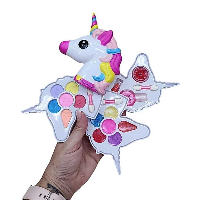 Estojo De Maquiagem Completo Infantil, Kit  Bolo, Unicornio.