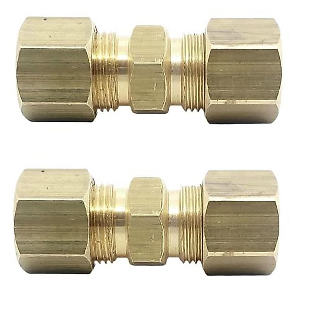 KIT 2 UNIÃO COMPRESSÃO PORCA ANILHA 3/8A X 3/8A TUBO COBRE