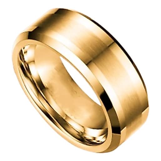 Aliança De Casamento Banhada A Ouro 18k 6mm Chanfrada