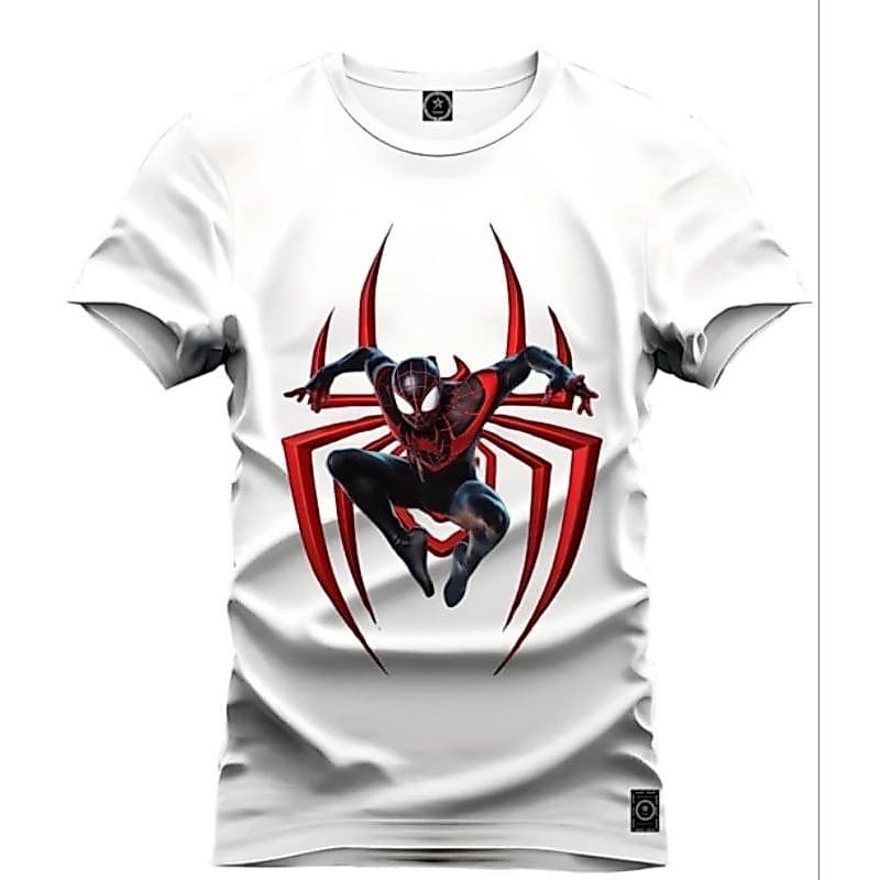 Linda T-shirt Camiseta do homem Aranha blek  miles morales  novo Promoção EnvioRápido