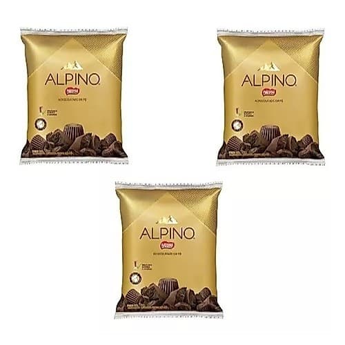 Kit 3 Pacotes Achocolatado Em Pó Alpino 1 Kg Original Nestlé