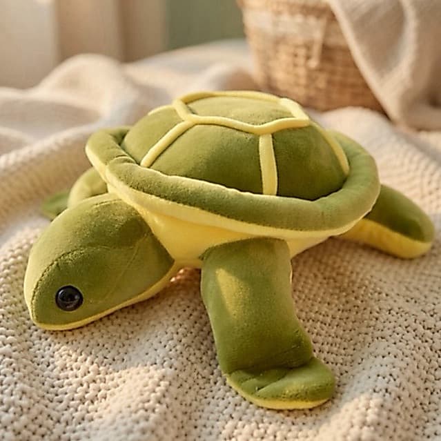 Tartaruga de Pelúcia Fofa com Olhos Grandes Fofinha Dormir Brinquedo Crianças Presente Presente Natal Ursinho