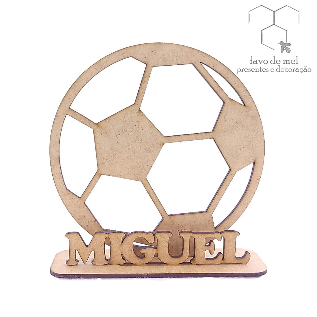 Kit 10 ou 15 Centro Mesa Bola Vazado MDF Com ou Sem Nome Personalizado