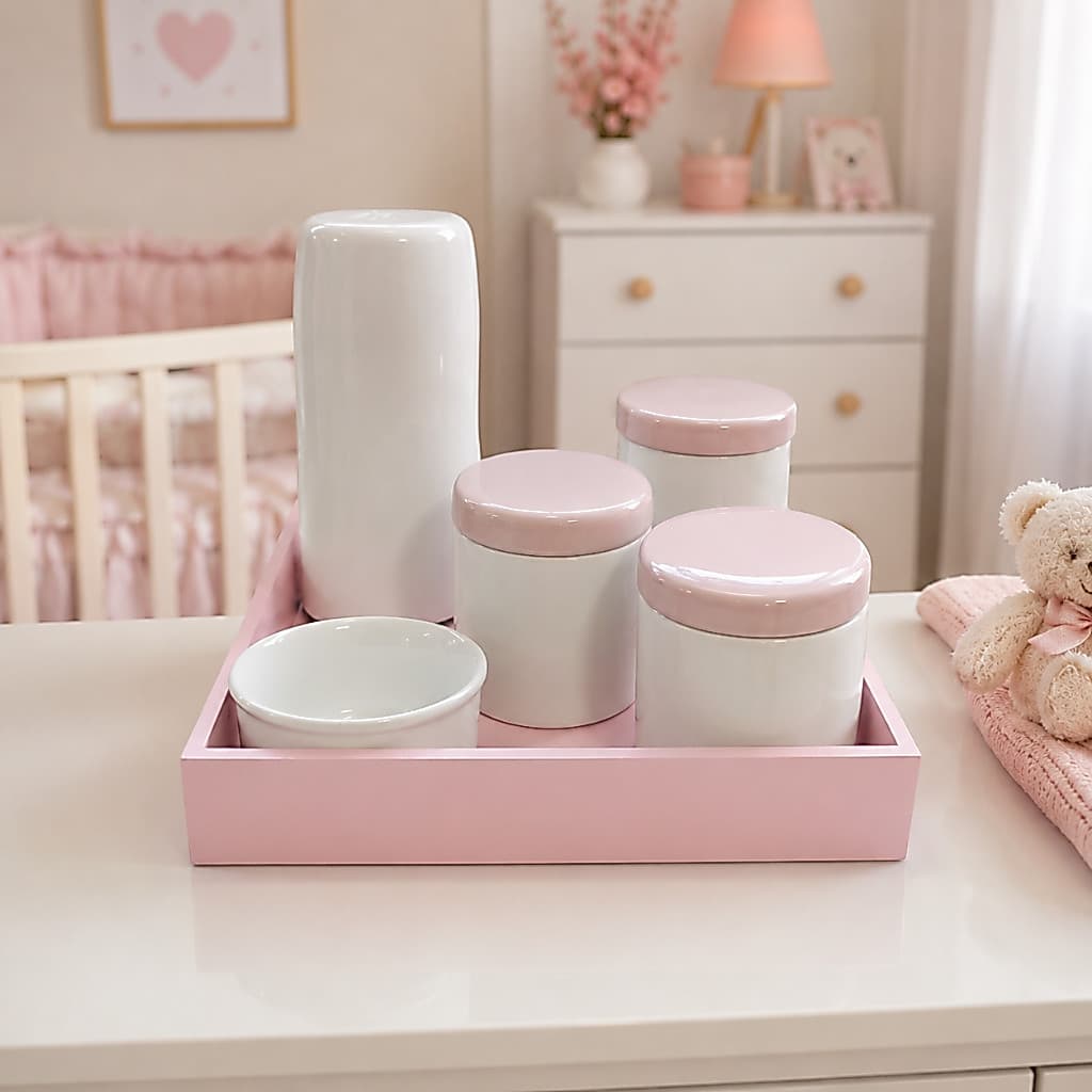 Kit higiene bebe porcelana elegance rose