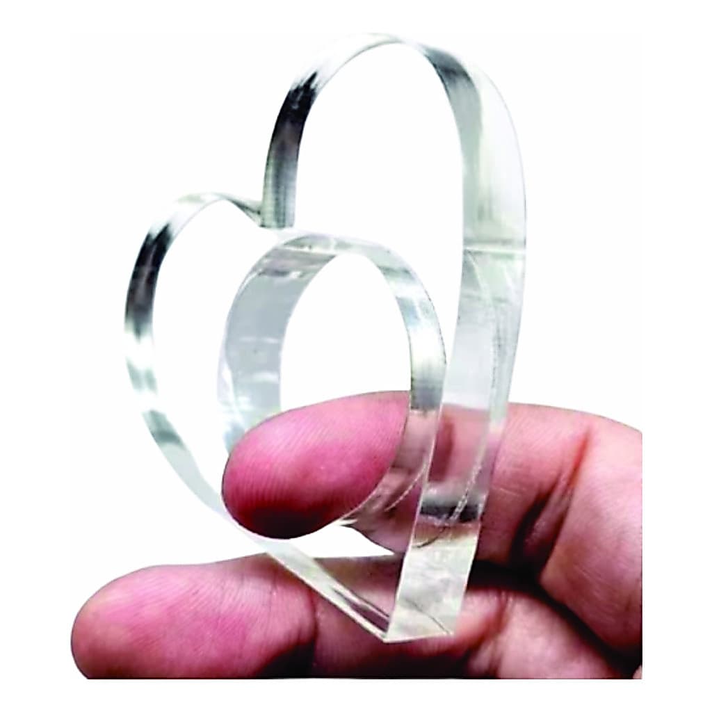 Kit 8 Argolas Coração Suporte Anel Porta Guardanapo Acrilico 6mm Cristal